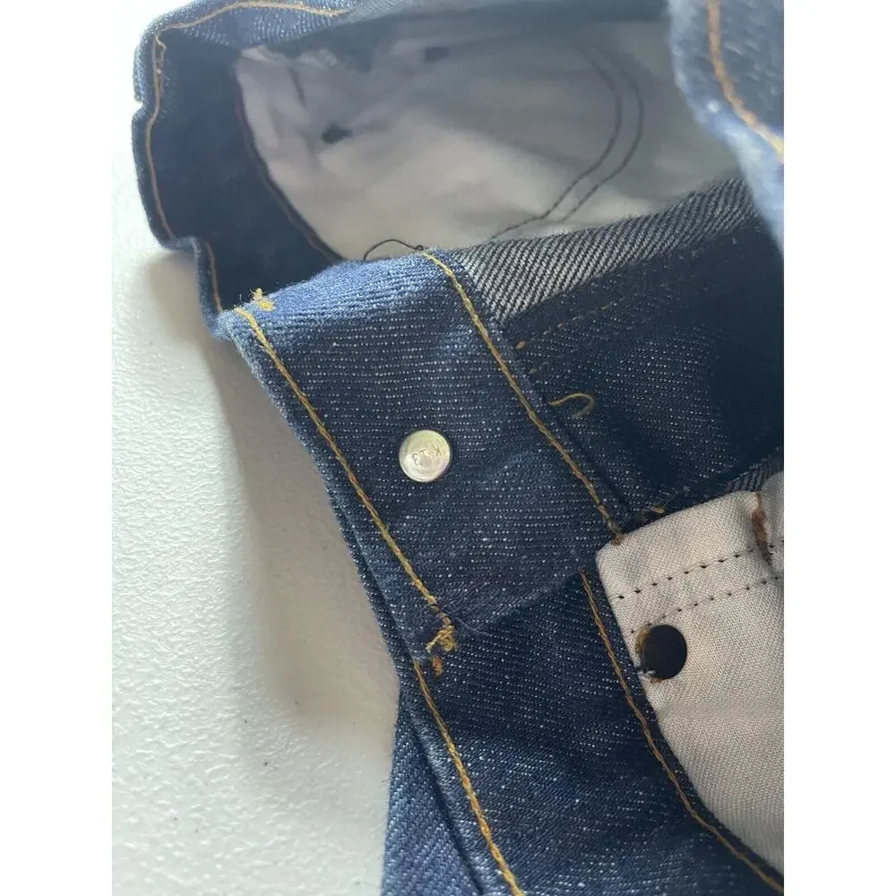 Vintage American Denim Jeans Men’s 26x30‎ Blue Dark Wash Cowboy Western USA 80s
